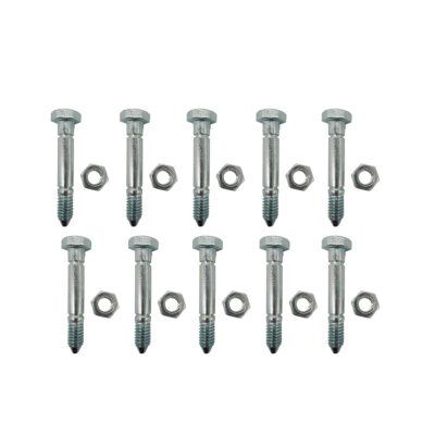58434 - 10PCs Shear Pins & Nuts replace Ariens 510016, 51001600, 532005, 53200500