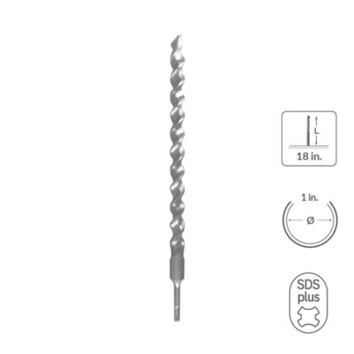 31246 - SABERCUT 1 in. x 18 in. SDS PLUS 2-Cutter Carbide Tip Concrete Drill Bit
