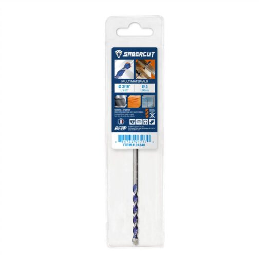 31340 - SABERCUT 3/16 in. x 3-1/2 in. 4-Cutter MultiMaterial Drill Bit - Image 2